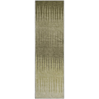 Piper Looms Mayfield Stripes AMF886 Green Machine Washable Area Rug Runner Main Image