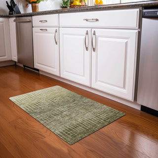 Piper Looms Mayfield Stripes AMF886 Green Machine Washable Area Rug Scatter Lifestyle Image Feature