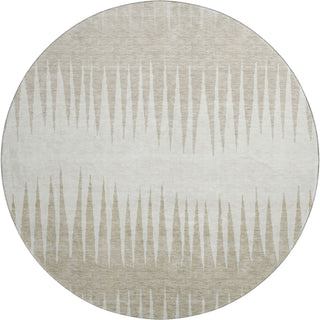 Piper Looms Mayfield Stripes AMF886 Ivory Machine Washable Area Rug Round Main Image