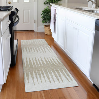 Piper Looms Mayfield Stripes AMF886 Ivory Machine Washable Area Rug Runner Lifestyle Image Feature