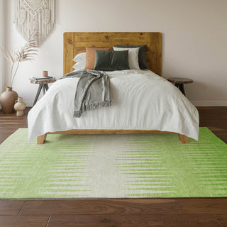 Piper Looms Mayfield Stripes AMF886 Lime Machine Washable Area Rug Lifestyle Image Feature