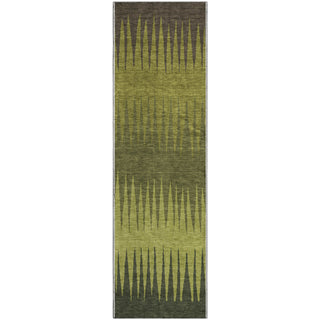 Piper Looms Mayfield Stripes AMF886 Olive Machine Washable Area Rug Runner Main Image