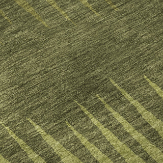 Piper Looms Mayfield Stripes AMF886 Olive Machine Washable Area Rug Swatch Image