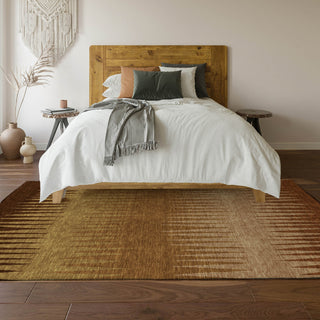 Piper Looms Mayfield Stripes AMF886 Paprika Machine Washable Area Rug Lifestyle Image Feature