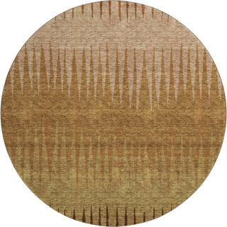 Piper Looms Mayfield Stripes AMF886 Paprika Machine Washable Area Rug Round Main Image
