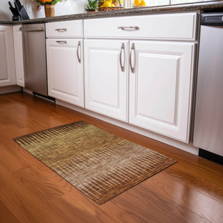 Piper Looms Mayfield Stripes AMF886 Paprika Machine Washable Area Rug Scatter Lifestyle Image Feature