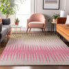 Piper Looms Mayfield Stripes AMF886 Pink Machine Washable Area Rug Lifestyle Image Feature