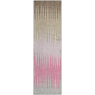 Piper Looms Mayfield Stripes AMF886 Pink Machine Washable Area Rug Runner Main Image