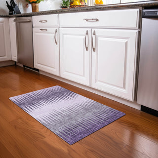 Piper Looms Mayfield Stripes AMF886 Purple Machine Washable Area Rug Scatter Lifestyle Image Feature