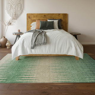 Piper Looms Mayfield Stripes AMF886 Sage Machine Washable Area Rug Lifestyle Image Feature