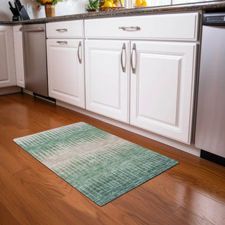 Piper Looms Mayfield Stripes AMF886 Sage Machine Washable Area Rug Scatter Lifestyle Image Feature