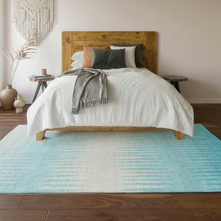 Piper Looms Mayfield Stripes AMF886 Sky Machine Washable Area Rug Lifestyle Image Feature