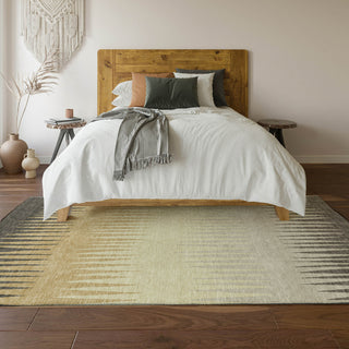 Piper Looms Mayfield Stripes AMF886 Taupe Machine Washable Area Rug Lifestyle Image Feature