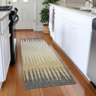 Piper Looms Mayfield Stripes AMF886 Taupe Machine Washable Area Rug Runner Lifestyle Image Feature
