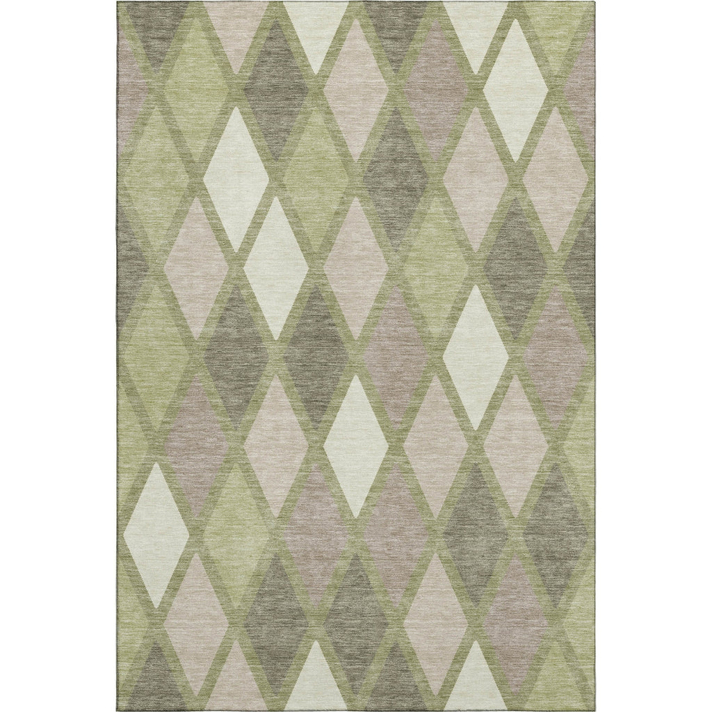 Piper Looms Mayfield Diamonds AMF887 Aloe Machine Washable Area Rug main image