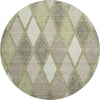 Piper Looms Mayfield Diamonds AMF887 Aloe Machine Washable Area Rug Round Main Image
