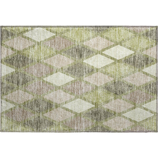 Piper Looms Mayfield Diamonds AMF887 Aloe Machine Washable Area Rug Scatter Main Image