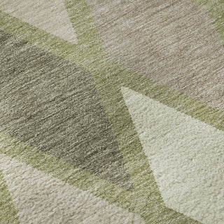 Piper Looms Mayfield Diamonds AMF887 Aloe Machine Washable Area Rug Swatch Image