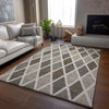 Piper Looms Mayfield Diamonds AMF887 Beige Machine Washable Area Rug Lifestyle Image Feature