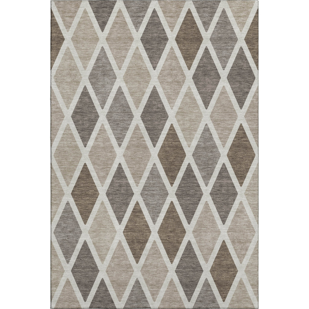 Piper Looms Mayfield Diamonds AMF887 Beige Machine Washable Area Rug main image
