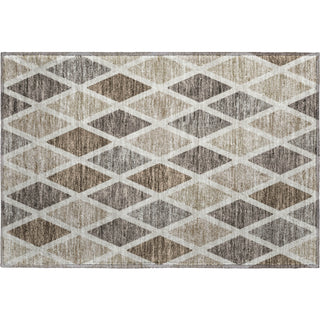 Piper Looms Mayfield Diamonds AMF887 Beige Machine Washable Area Rug Scatter Main Image