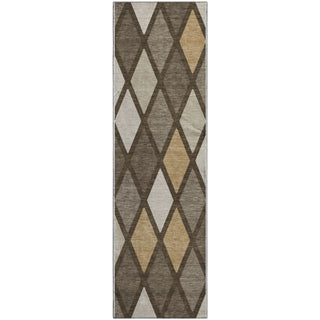 Piper Looms Mayfield Diamonds AMF887 Brown Machine Washable Area Rug Runner Main Image