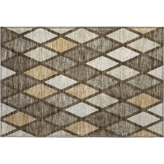 Piper Looms Mayfield Diamonds AMF887 Brown Machine Washable Area Rug Scatter Main Image