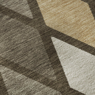 Piper Looms Mayfield Diamonds AMF887 Brown Machine Washable Area Rug Swatch Image