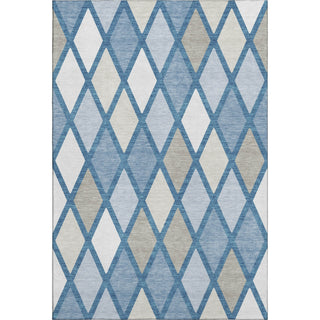 Piper Looms Mayfield Diamonds AMF887 Denim Machine Washable Area Rug main image