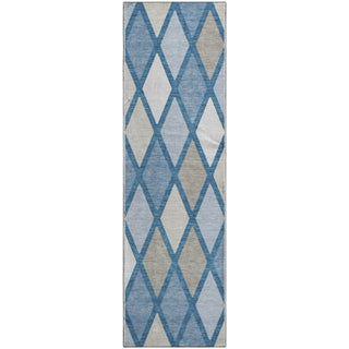 Piper Looms Mayfield Diamonds AMF887 Denim Machine Washable Area Rug Runner Main Image