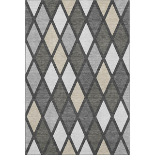 Piper Looms Mayfield Diamonds AMF887 Gray Machine Washable Area Rug main image