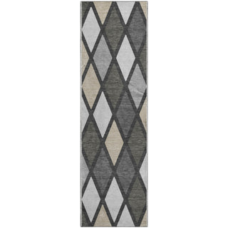 Piper Looms Mayfield Diamonds AMF887 Gray Machine Washable Area Rug Runner Main Image