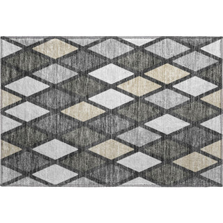 Piper Looms Mayfield Diamonds AMF887 Gray Machine Washable Area Rug Scatter Main Image