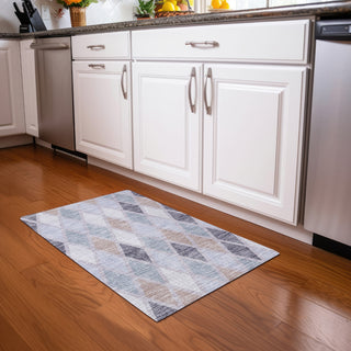 Piper Looms Mayfield Diamonds AMF887 Lavender Machine Washable Area Rug Scatter Lifestyle Image Feature