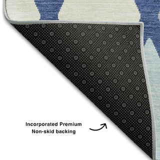 Piper Looms Mayfield Diamonds AMF887 Navy Machine Washable Area Rug Backing Image