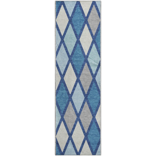 Piper Looms Mayfield Diamonds AMF887 Navy Machine Washable Area Rug Runner Main Image