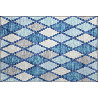 Piper Looms Mayfield Diamonds AMF887 Navy Machine Washable Area Rug Scatter Main Image