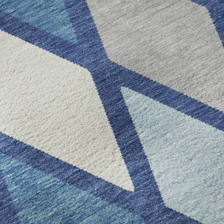 Piper Looms Mayfield Diamonds AMF887 Navy Machine Washable Area Rug Swatch Image