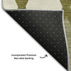 Piper Looms Mayfield Diamonds AMF887 Olive Machine Washable Area Rug Backing Image
