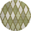 Piper Looms Mayfield Diamonds AMF887 Olive Machine Washable Area Rug Round Main Image