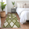 Piper Looms Mayfield Diamonds AMF887 Olive Machine Washable Area Rug Runner Lifestyle Image Feature