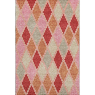 Piper Looms Mayfield Diamonds AMF887 Pink Machine Washable Area Rug main image