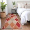 Piper Looms Mayfield Diamonds AMF887 Pink Machine Washable Area Rug Runner Lifestyle Image Feature