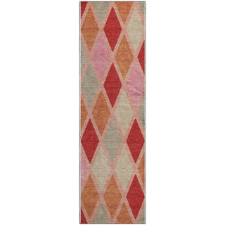 Piper Looms Mayfield Diamonds AMF887 Pink Machine Washable Area Rug Runner Main Image
