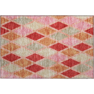Piper Looms Mayfield Diamonds AMF887 Pink Machine Washable Area Rug Scatter Main Image