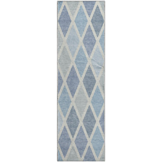 Piper Looms Mayfield Diamonds AMF887 Sky Machine Washable Area Rug Runner Main Image