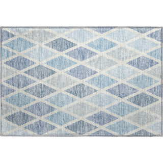 Piper Looms Mayfield Diamonds AMF887 Sky Machine Washable Area Rug Scatter Main Image