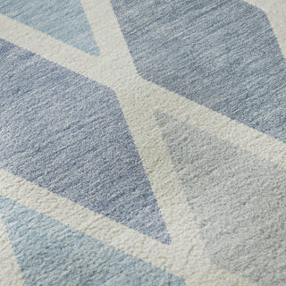 Piper Looms Mayfield Diamonds AMF887 Sky Machine Washable Area Rug Swatch Image