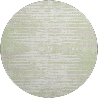 Piper Looms Mayfield Stripes AMF888 Aloe Machine Washable Area Rug Round Main Image