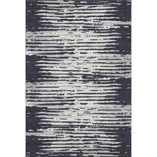 Piper Looms Mayfield Stripes AMF888 Black Machine Washable Area Rug main image